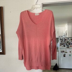 NWOT! 3/4 sleeve light weight pink or salmon sweater. Size M/L